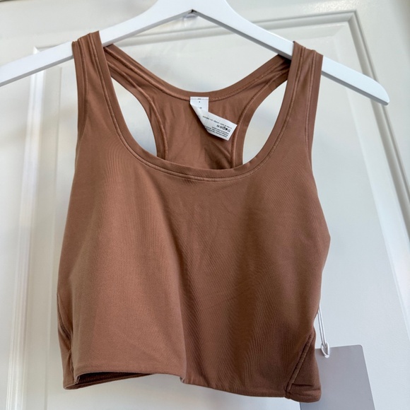 Lululemon Nulu Scooped Neck Cropped Top Dusty Clay/Brown, NWT - Picture 3 of 5